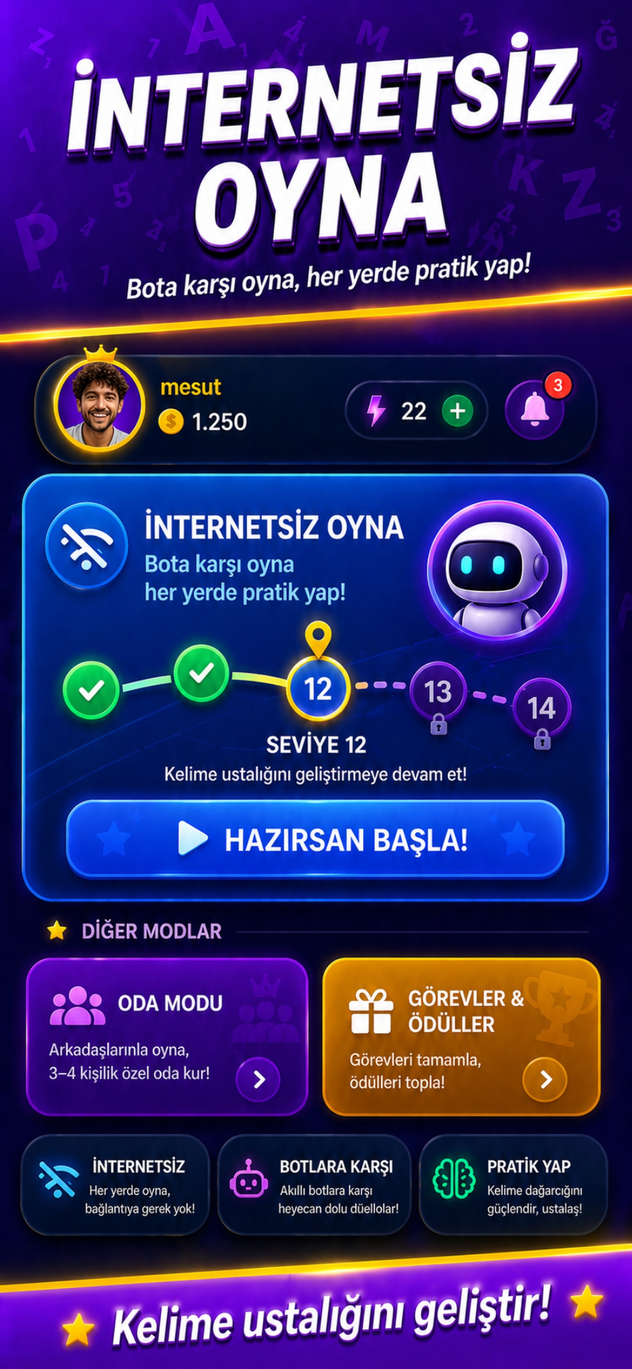 İnternetsiz Oyna